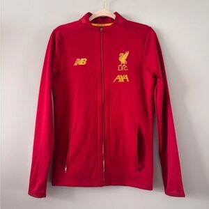 New Balance LFC Liverpool FC Soccer Track Jacket Men Slim Fit Size S Red